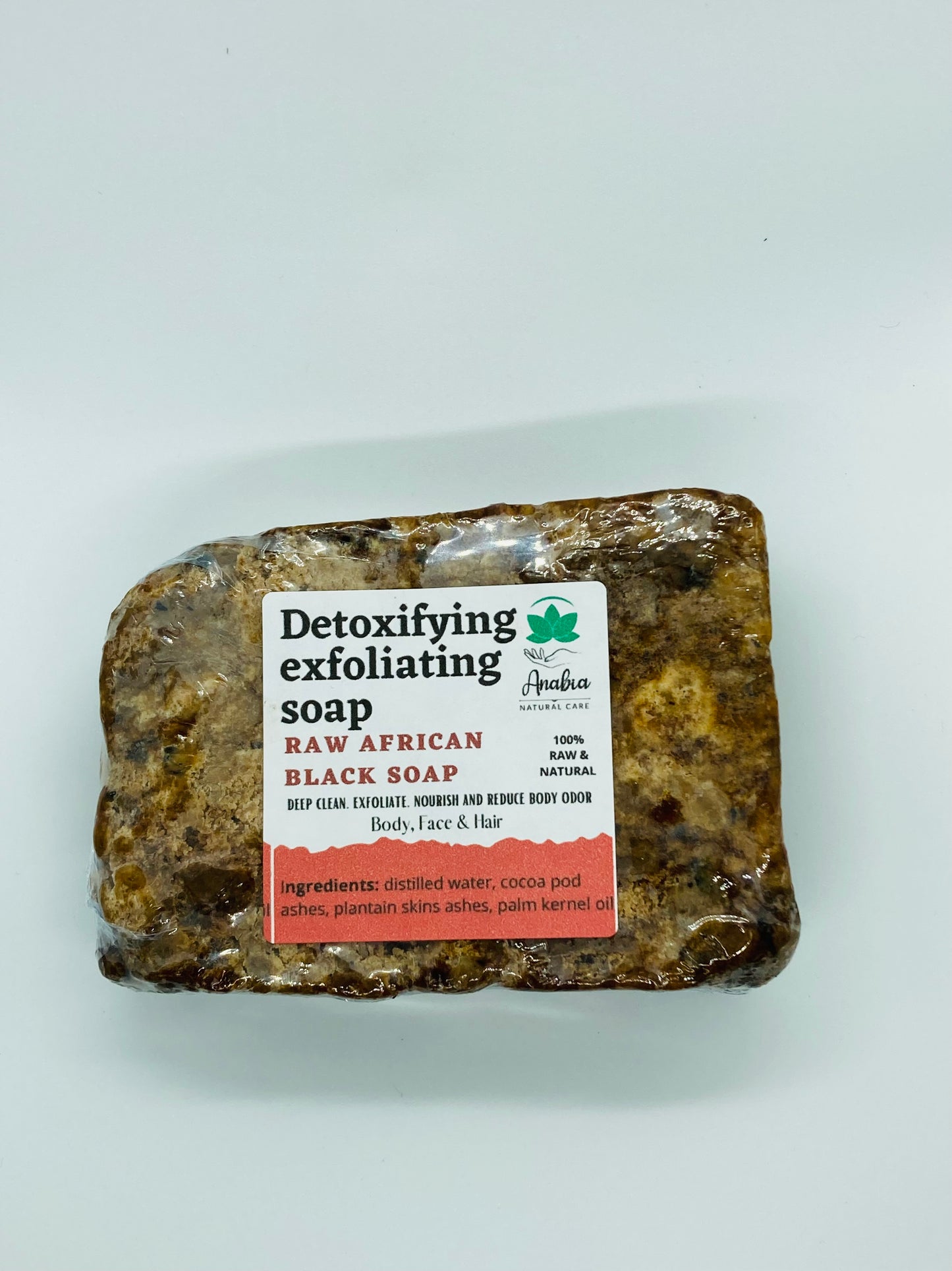 Raw, Authentic African black soap/detox, exfoliate, nourish
