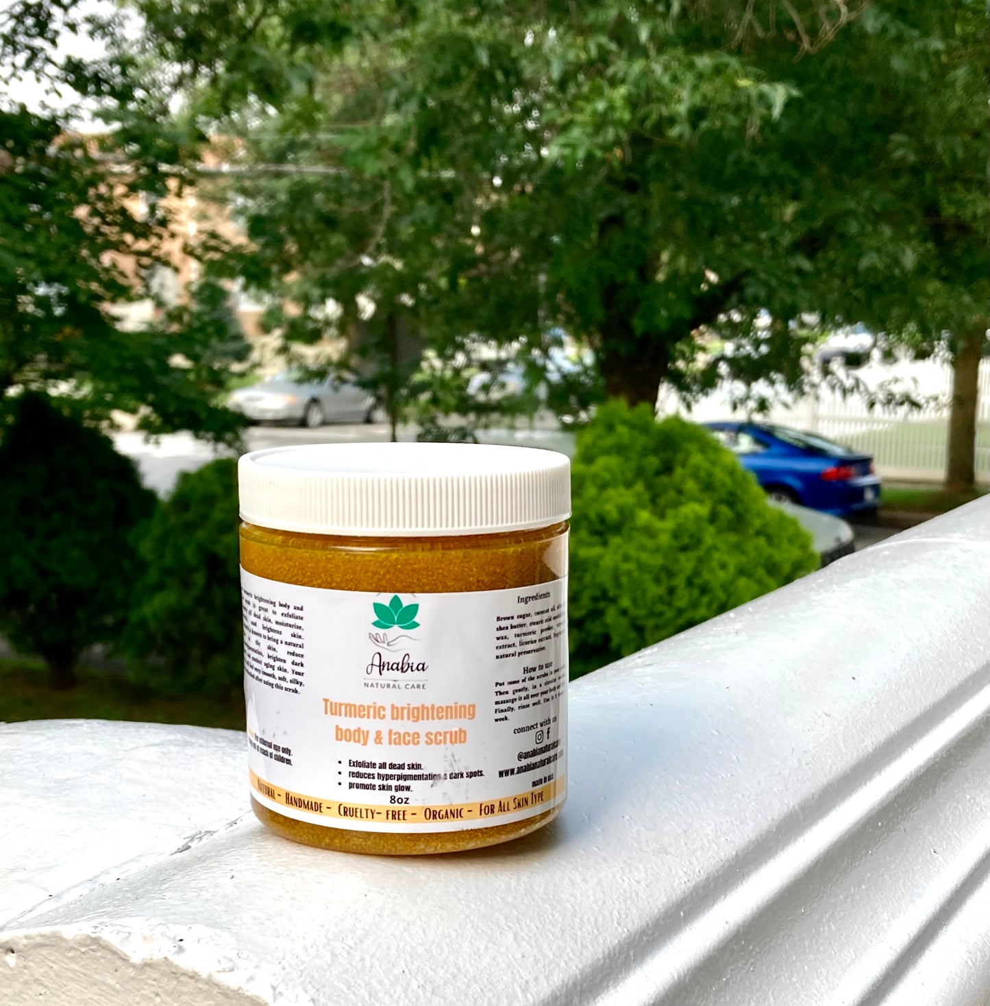 Turmeric brightening body & face scrub