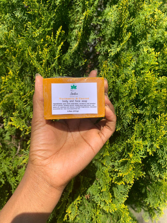 Turmeric & Carrot body & face soap bar